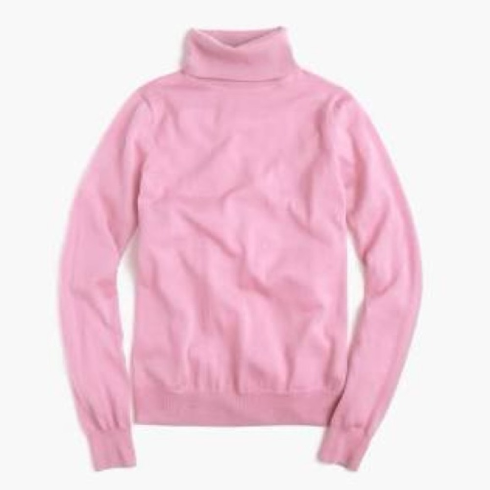 J.Crew Tippi Turtleneck Classic 100% Merino Wool Sweater, SZ XXS, Pink.